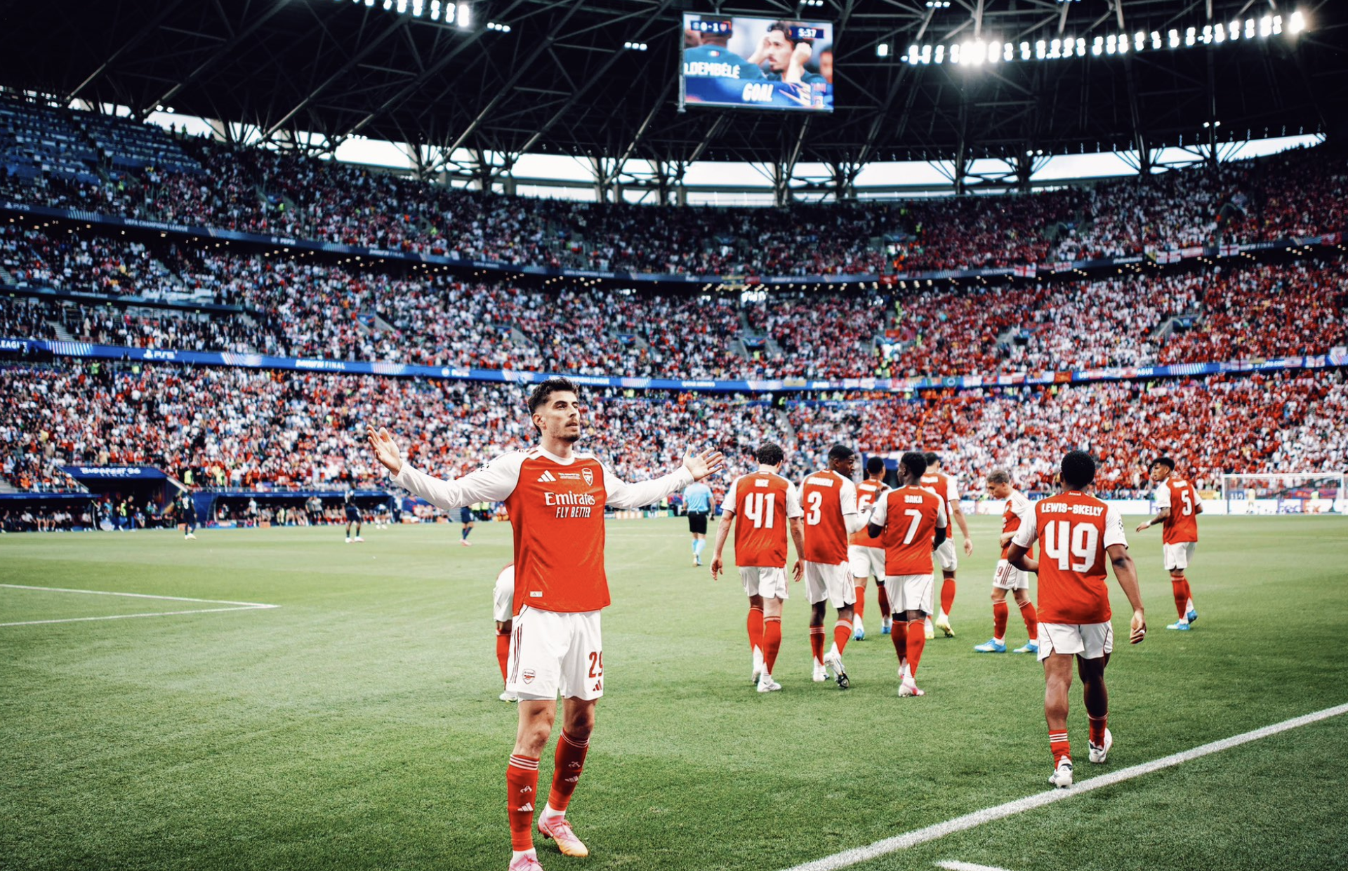 (Kai Havertz après son but à la 6-ème minute ©KaiHavertz)