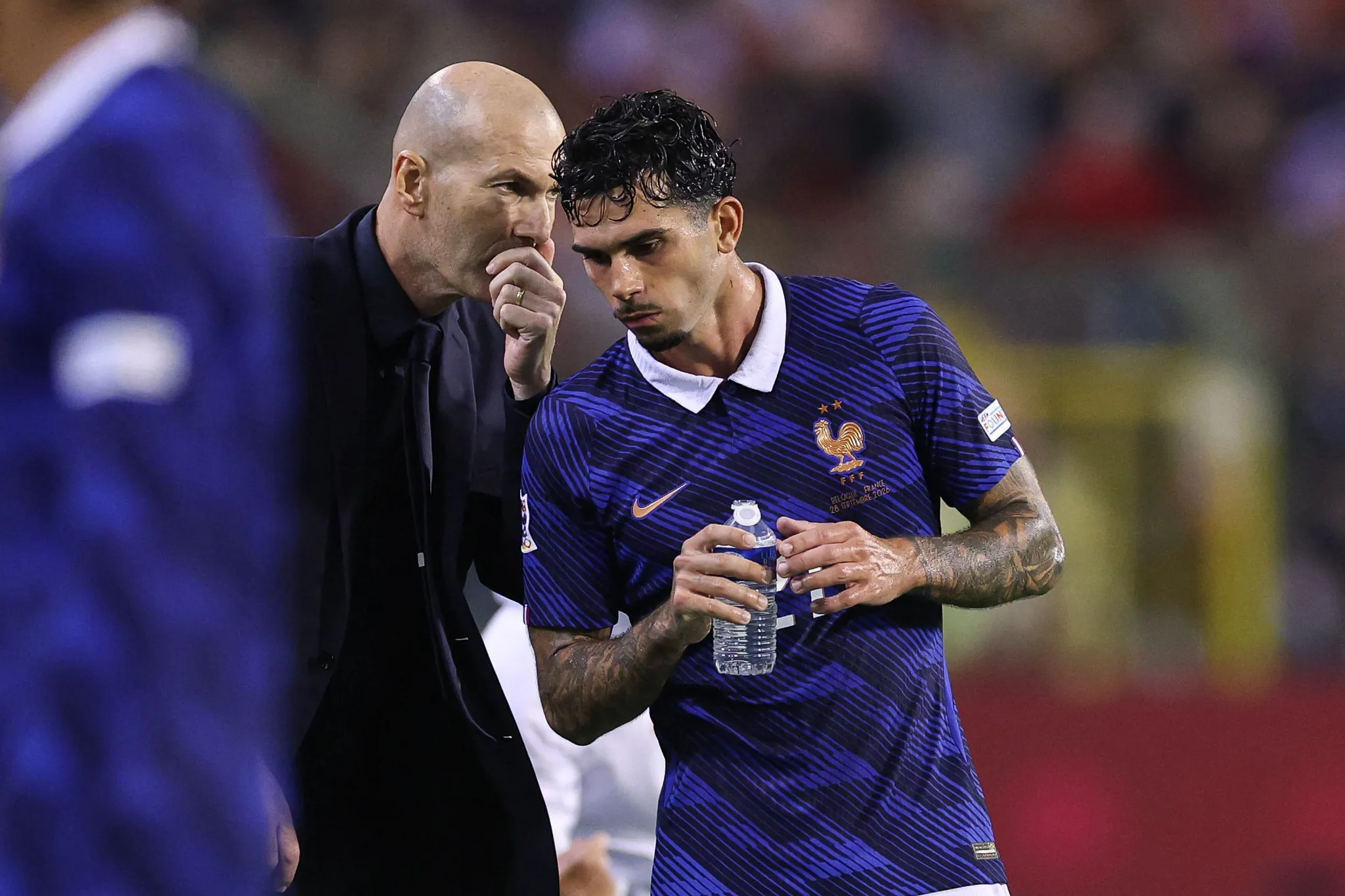 Lucas Da Cunha en discussion avec Zidane